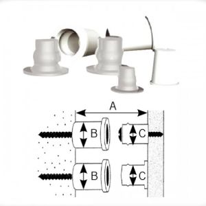 20 | ENTRETOISES EN PVC À COLLER OU À VISSER