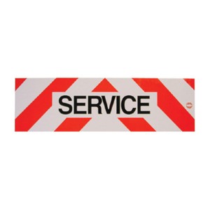 PLAQUE SOUPLE ADHÉSIVE "SERVICE" RÉTRORÉFLÉCHISSANTE