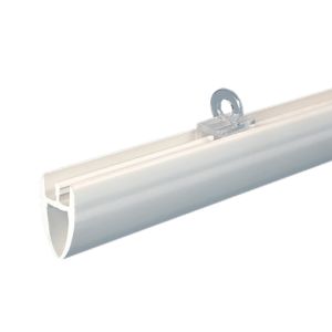 851 | PORTE-AFFICHE OVALE - PROFIL PVC BLANC