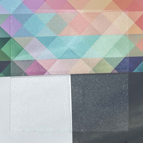 Lamination Examples Pearl Gold Film de Lamination Pailleté - SDAG Adhésifs